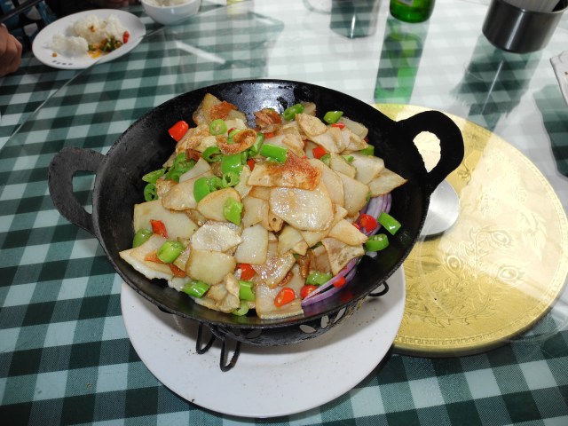 Spicy homefries (potato and onions)