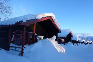 There was a tad bit of snow in the front of our cabin