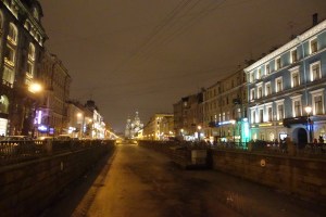A frozen canal and a church I will discover the name of later