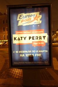 Katy Perry is still a big deal here. I listened to her on my cab ride from airport on the radio.