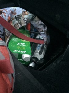 The taxi driver had a bottle of vodka in the back seat