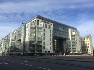 Ugly Soviet style shopping/office building