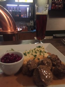 Dinner, Swedish meatballs