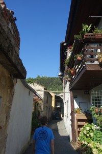Chris walking around Vipava