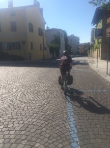Cobble stones in Italy that would normally be my jam, not this morning :(