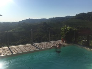 Nothing like staying in a place with a pool after a being drenched by sweat.  I didn't tell Chris we had a pool, he was happy...