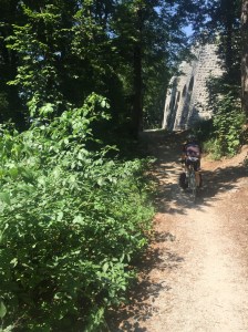 Riding up to the castle