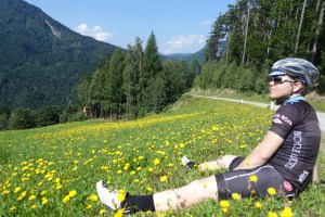 Chris relaxing in Austria post pass