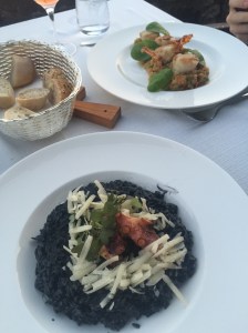 Black risotto with squid