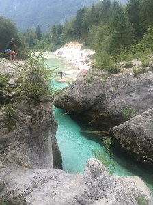 The Soca River, a crazy colored river